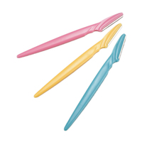 3 sztuk/partia trymer do brwi brwi golarka do włosów Remover Blade bezpieczne Razor depilator twarzy makijaż uroda narzędzia nożyczki brwi 4